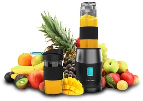 Liquidificador de Smoothies com 2 copos portáteis de 570 ml Power Titanium 900 ProGo , 4 lâminas de titânio e 900 W