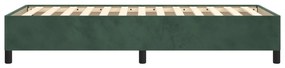 Estrutura de cama sem colchão 90x190 cm veludo verde-escuro