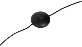 Design vloerlamp zwart met goud incl. LED dimbaar - Blaze Design