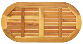 Tampo de Mesa 100x50x2.2 cm Oval de Madeira Maciça de Acácia