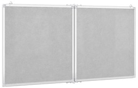 Quadro branco magnético dobrável 120x60x1,7 cm alumínio