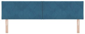 Cabeceira LED Design Blocos de Diamante Azul Escuro 180cm