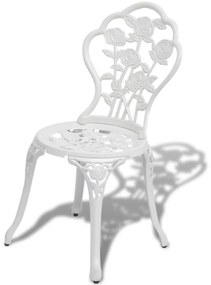 3 pcs conjunto bistrô alumínio fundido branco