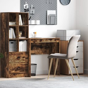 vidaXL Mesa de Escrita Carvalho Fumado Carvalho Fumado MDF 70 x 40 x 76 cm