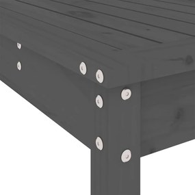 3 pcs conjunto de bar para jardim pinho maciço cinzento