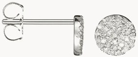 Brincos em ouro branco com diamantes Ronds Scintillants