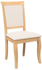 Cadeiras de jantar com almofadões 2 pcs madeira maciça natural