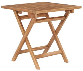 vidaXL Mesa de jardim dobrável 45x45x45 cm madeira de teca maciça