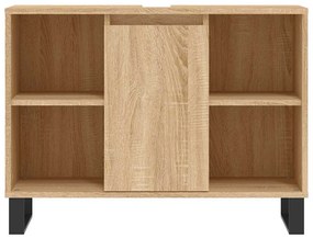 Armário p/ casa banho 80x33x60cm deriv. madeira carvalho sonoma