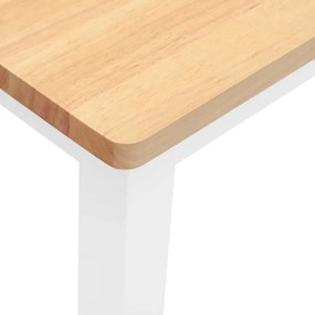 Banco 110 cm madeira seringueira maciça branco