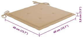 Cadeiras de exterior dobráveis 8pcs c/ almofadões acácia maciça