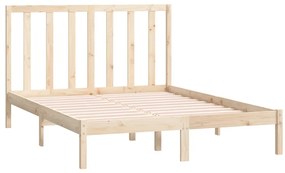 Cama sem colchão 140x190 cm madeira de pinho maciça