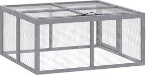 PawHut Coelheira Exterior Dobrável Casa para Porquinhos-da-Índia com Teto Abrível para 3 Coelhos Galinhas ou Patos 110x105x50 cm | Aosom Portugal