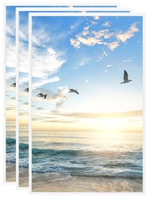 vidaXL Molduras para mesa 3 pcs 10x15 cm MDF branco