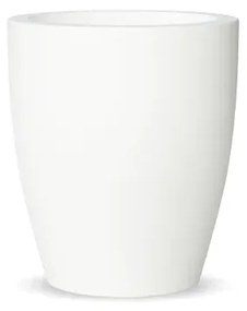 Vaso de flores colorido redondo Polietileno CASA, JARDIM, RESTAURANTE, BAR VIOLETA 30 (ø30x33 cm) - Branco