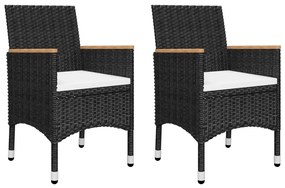 5 pcs conjunto de jantar para jardim preto