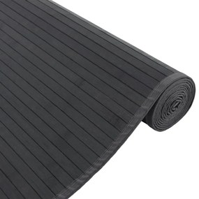 Tapete retangular 80x400 cm bambu cinzento