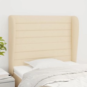 Cabeceira de cama c/ abas tecido 83x23x118/128 cm creme