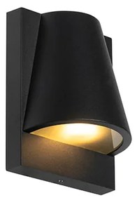 Candeeiro de parede exterior industrial preto IP44 - Femke Industrial