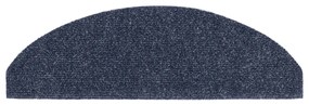 Tapetes de escada adesivos 15 pcs 65x21x4 cm azul