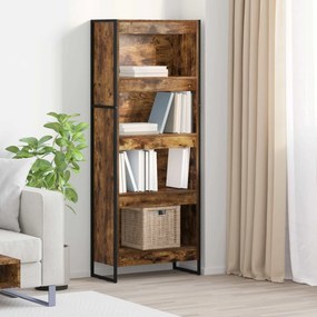 vidaXL Gabinete de Livros Carvalho Fumê 80 x 30 x 155 cm