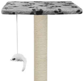 Árvore para gatos c/postes arranhadores sisal 95 cm cinzento