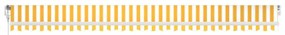 Toldo automático LED e sensor de vento 600x300cm amarelo/branco