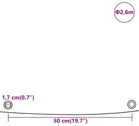 Lona Ø 2,6 m 650 g/m² azul