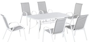 Conjunto de Refeição de Jardim – Modelo Bari – 6 Cadeiras, 1 Mesas – V