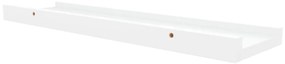 Unidade de prateleiras com rebordo 2 pcs 40x9x3 cm MDF branco