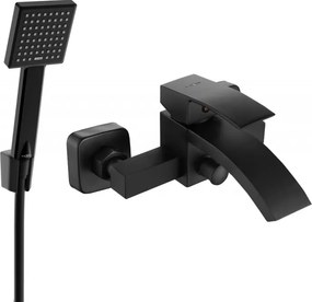 Mexen Libra R45 bateria de banheira com conjunto de chuveiro, preto - 74513R45-70