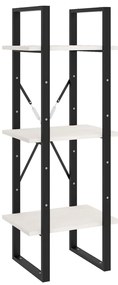 Estante com 5 prateleiras 40x30x175 cm madeira de pinho branco