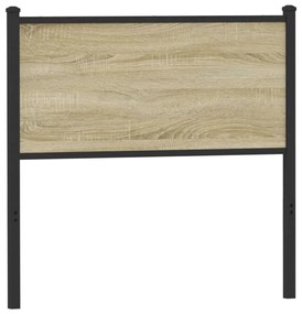 vidaXL Cabeceira de cama 90cm derivados de madeira/aço carvalho sonoma