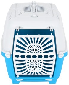 Transportadora 48x31,5x33 cm polipropileno branco e azul