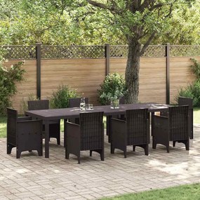 Mesa de Jardim vidaXL Castanha 300x100x73 cm Vime PE