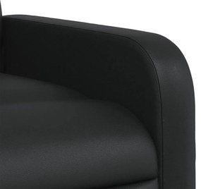 Poltrona reclinável couro artificial preto