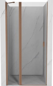 Mexen Mist porta de duche de abrir 80 cm, transparente, cobre escovado - 8A4-080-000-65-00