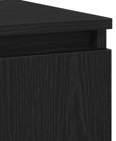 Sideboard vidaXL Preto Carvalho 60x35x70 cm Madeira de engenharia