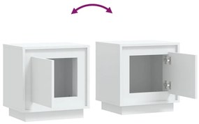 Mesas de cabeceira 2 pcs 44x35x45cm derivados de madeira branco