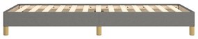 Estrutura de cama sem colchão 90x200 cm tecido cinzento-escuro