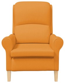 Poltrona Moderna Amarela Escura Tecido Grande Ergonómica