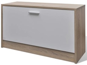 Conjunto de sapateira 3 em 1 branco e carvalho