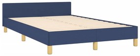 Estrutura de cama sem colchão 120x200 cm tecido azul