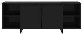 Móvel de TV 130x35x50 cm aglomerado preto