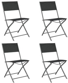 5 pcs conjunto de jantar para jardim cinzento e preto