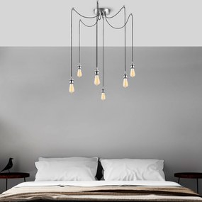 Candeeiro Chandelier Kabluni – Cromado – 126 cm diâmetro, 102 cm altur