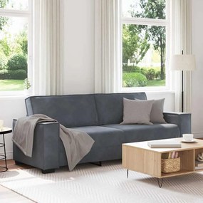 vidaXL Sofá de 3 lugares 180 cm veludo cinza-escuro