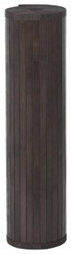 Tapete retangular 80x500 cm bambu castanho-escuro