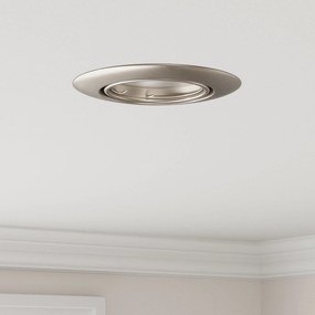 Luminárias Embutidas 12 pcs Redondas GU10 Prateadas Ø90 mm Aço