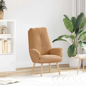 vidaXL Cadeira Relaxante Bege em Tecido Tipo Lã Cachecol